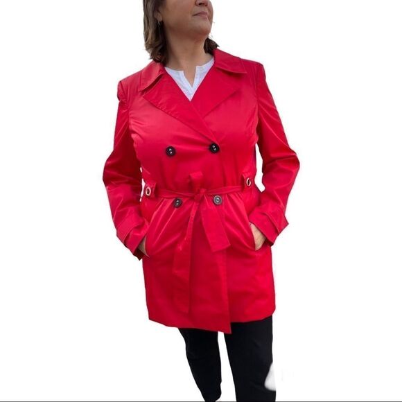 STYLE & CO RED ALL WEATHER COAT XL - Picture 1 of 5